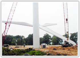 Wind Turbine Tower Erection
