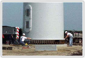 Wind Turbine Tower Erection